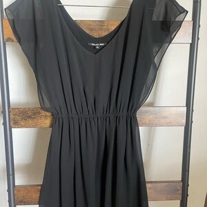 Gianni Bini Black Flutter Sleeve Mini Dress